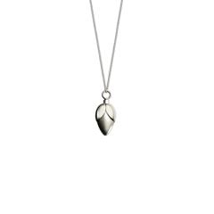 Hanger bloemknop glans, zilver, incl. collier