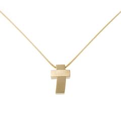 Sieraad Facultatieve Kruis gestyleerd goud