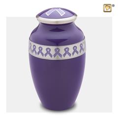 Awareness urn Purple&Bru Pewter